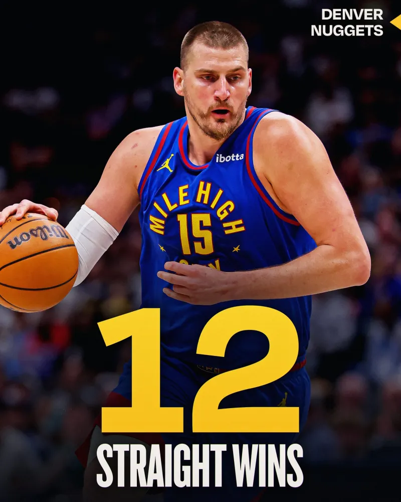 PG电子app下载-势如破竹！NBA官方：恭喜掘金以3号种子和12连胜结束常规赛